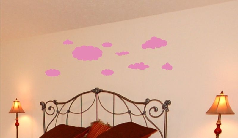 Wall Decal Clouds 14 pcs Set - Vinyl  Wall Art  Sticker Graphics - product images  of 
