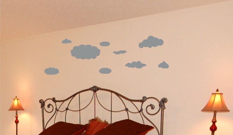 Wall Decal Clouds 14 pcs Set - Vinyl  Wall Art  Sticker Graphics - product images  of 
