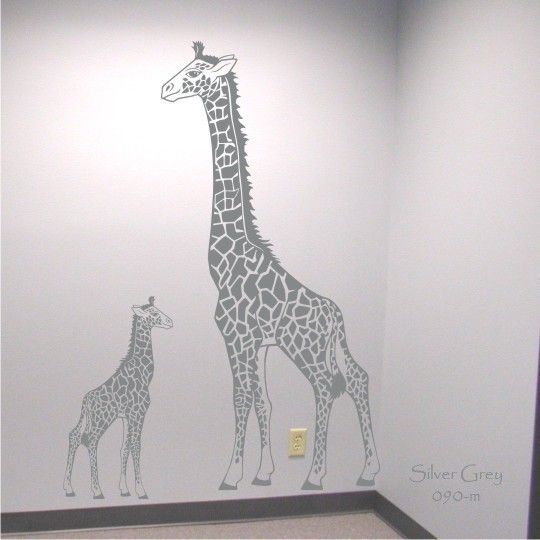 Giraffe Mother and Baby Nursery Vinyl Wall Decal, Removable - product images  of 