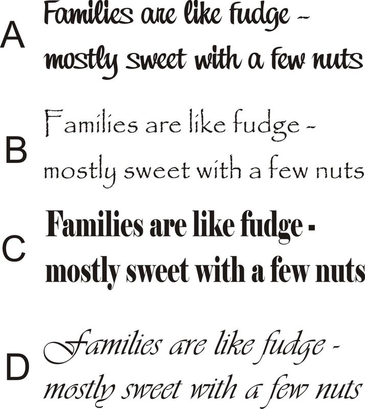 Families are like Fudge - Vinyl Wall Quote decal - product images  of 