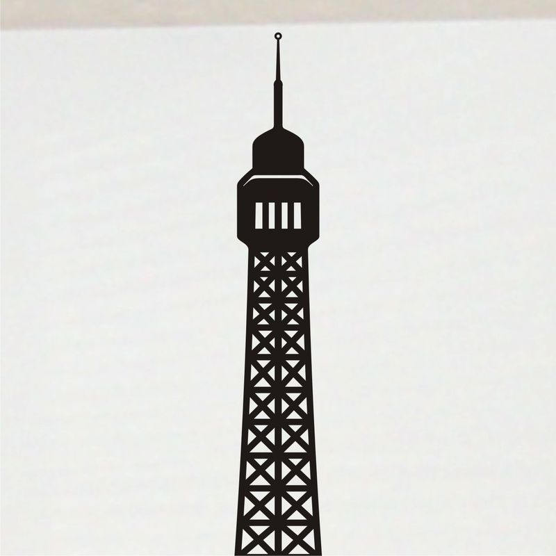Eiffel Tower 8 Feet Tall - Vinyl Wall Art Decals - product images  of 