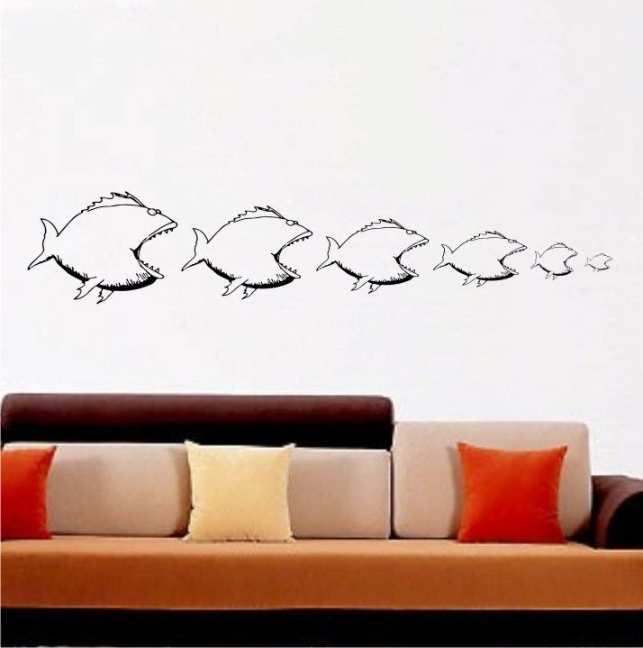 A Fish eat Fish World - Vinyl Wall Art Decal - product images  of 