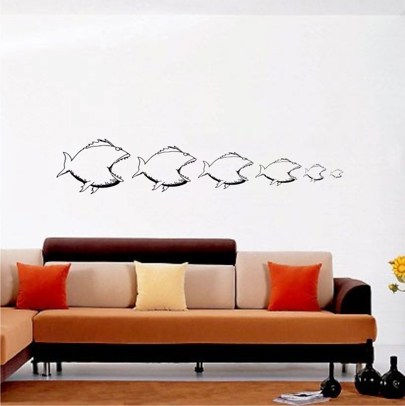 A Fish eat Fish World - Vinyl Wall Art Decal - product images  of 