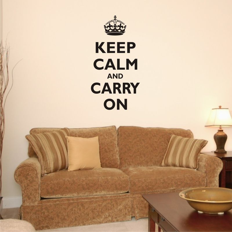 Keep Calm and Carry on Vinyl Wall Decal, Removable - product images  of 
