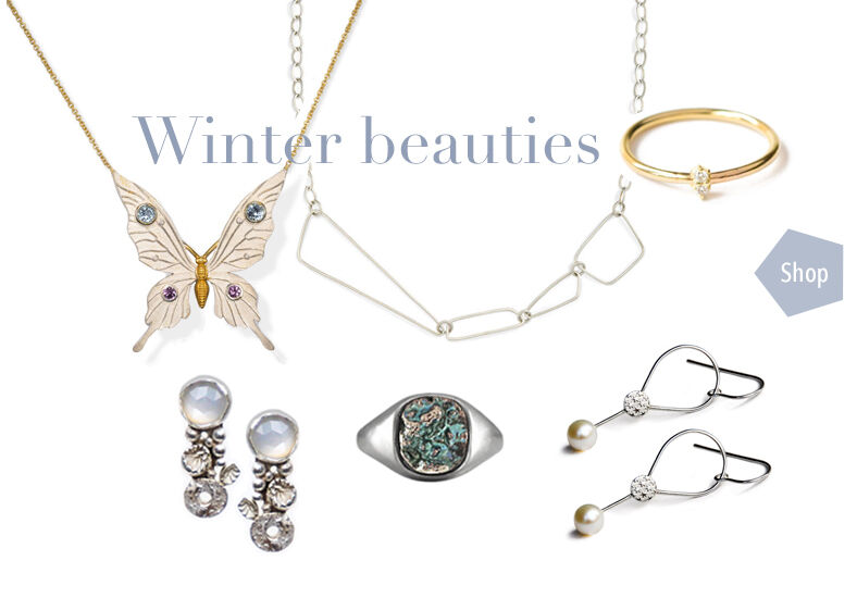 designer jewellery in winter hues