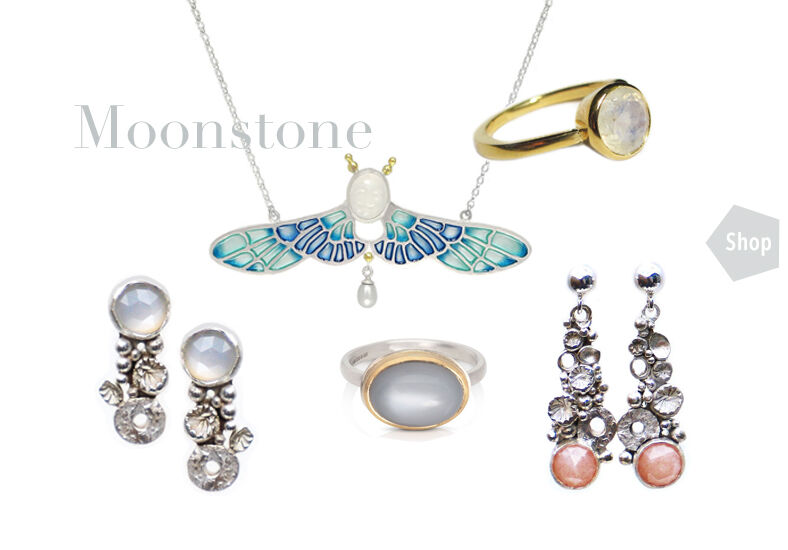 designer jewellery featuring moonstone