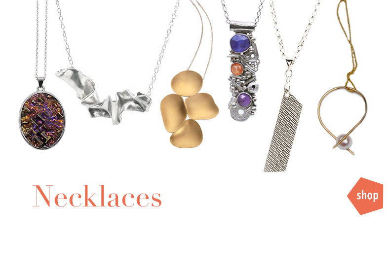 designer necklaces in silver, gold and other materials