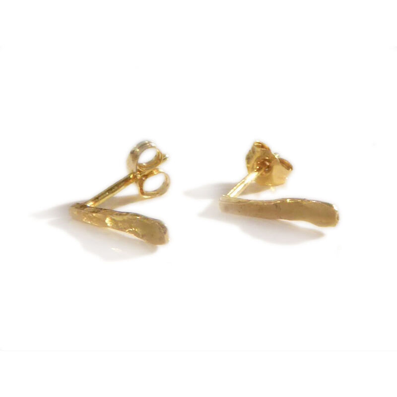 Hammered Bar Studs in 18ct gold by Catherine Marche - product images  of 