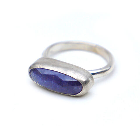 Chunky,ring,with,tanzanite,by,Sarah,Blake,Sarah Blake, silver and tanzanite ring, boho chic, organic jewellery