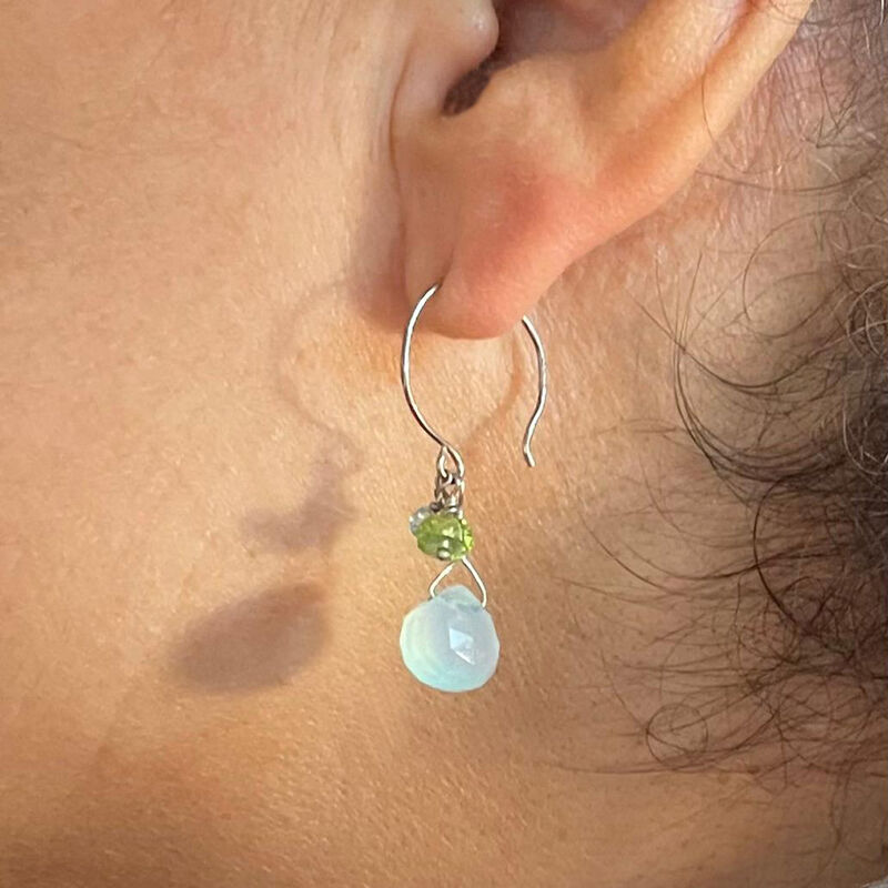 Peridot chalcedony cluster earrings by Catherine Marche - product images  of 