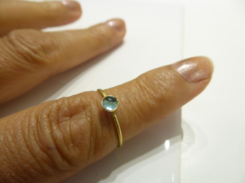 Mini Blue topaz gold ring by Catherine Marche - product images  of 