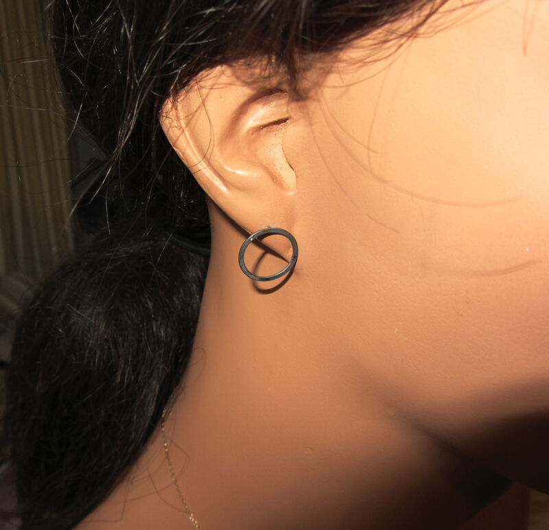 Oxidised Silver Circle Hoops by Catherine Marche - product images  of 