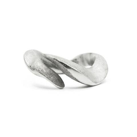 Wave,ring,silver,by,Jana,Svabova,silver wave open ring, textured open ring