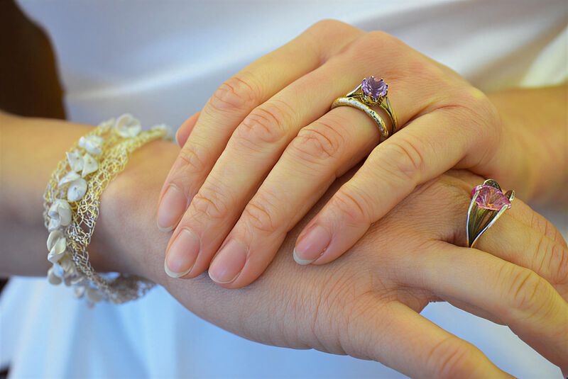 Silver Cuff with Japanese Keshi Pearls by Catherine Marche - product images  of 