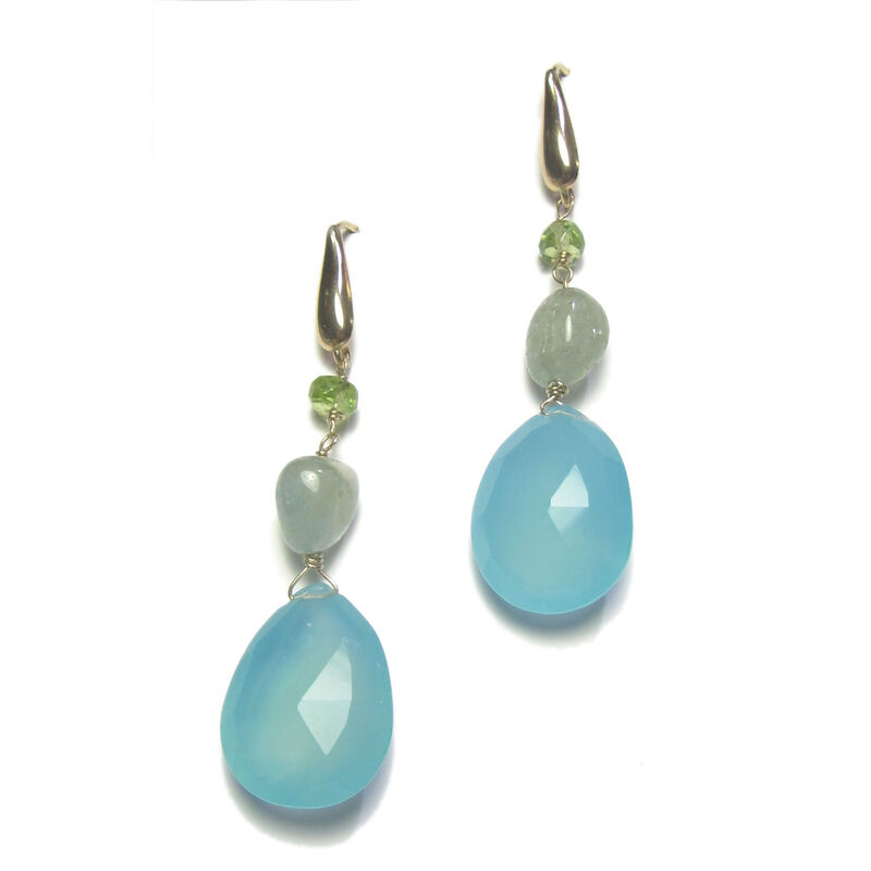 Tropical Blue Earrings in 18ct gold by Catherine Marche - product images  of 