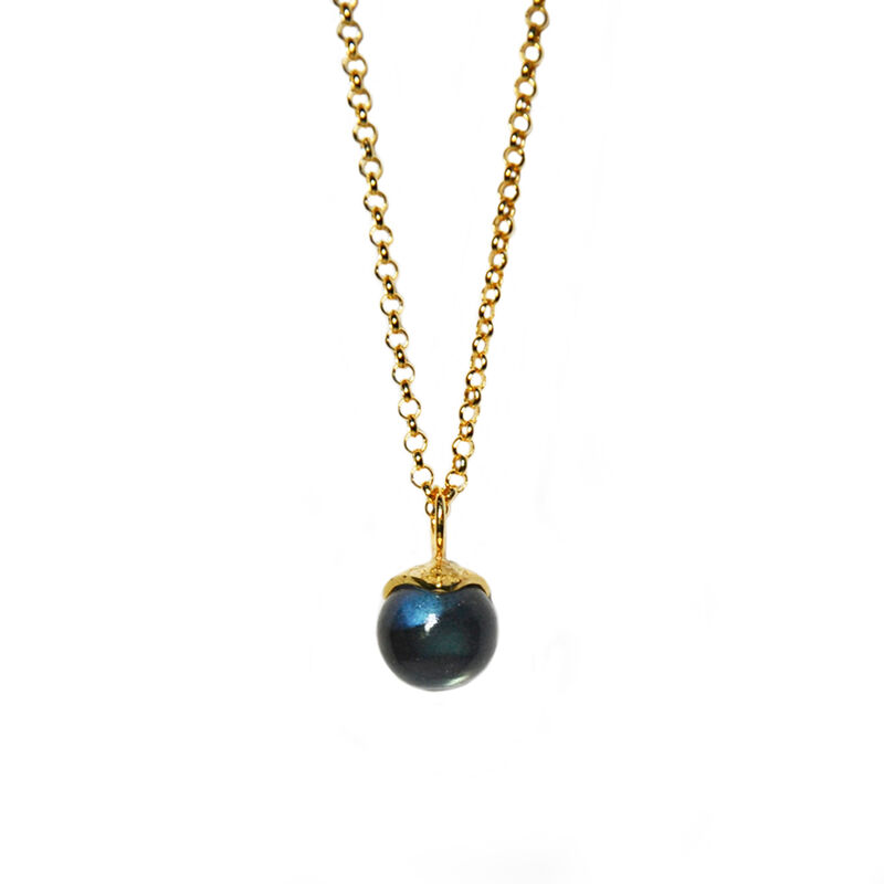 Silhouette gem pendant - vermeil &amp; labradorite by Katerina Damilos - product images  of 