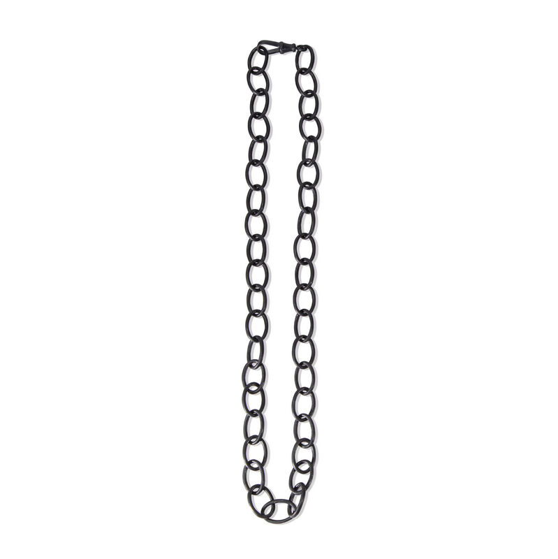 Chunky chain necklace – black silver long by Danny Ries - product images  of 