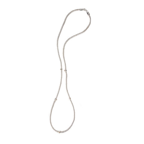 Wrap,necklace,in,silver,and,gold,-,long,by,Danny,Ries,Danny Ries, wrapped necklace silver and gold