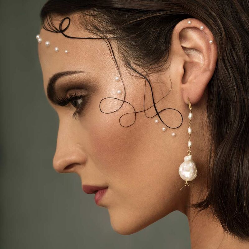 Mermaid's Breakfast Baroque Earrings in 18ct Gold by Catherine Marche - product images  of 