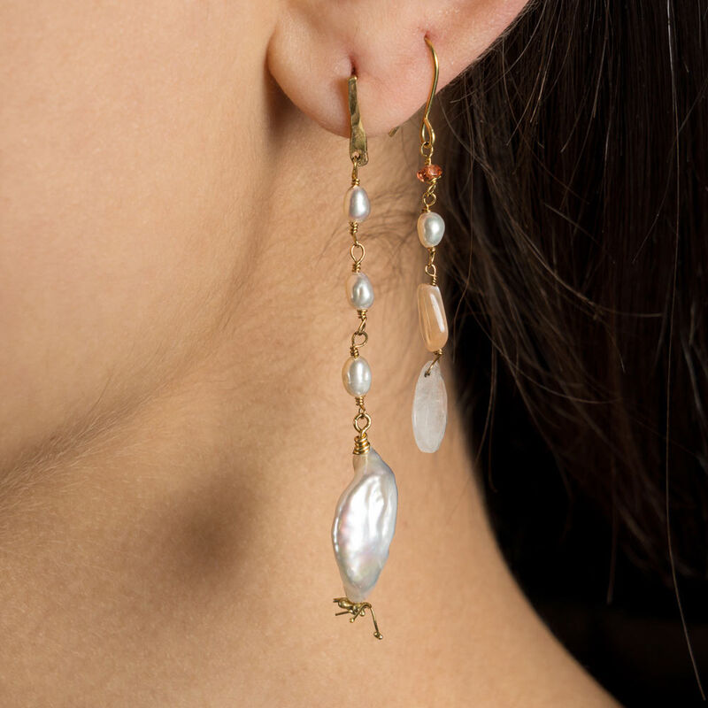 Mermaid's Breakfast Baroque Earrings in 18ct Gold by Catherine Marche - product images  of 