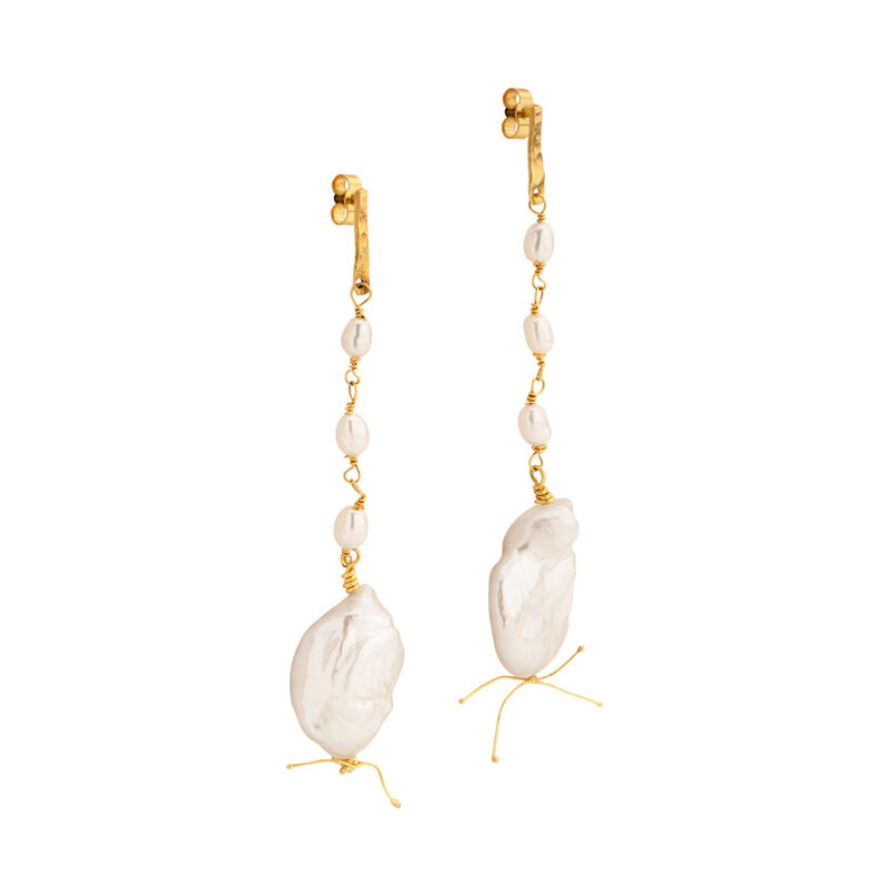 Mermaid's Breakfast Baroque Earrings in 18ct Gold by Catherine Marche - product images  of 