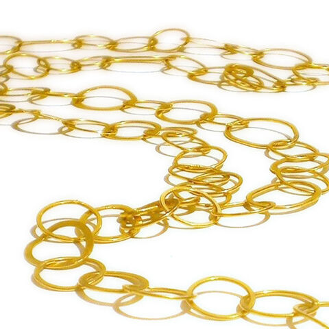 Handmade,18ct,gold,Coco,Chain,by,Catherine,Marche,big gold chain, solid yellow gold handcrafted chain, organic chain in recyled 18ct gold