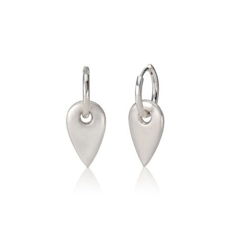 Teardrop,charm,earrings,silver,by,Naomi,Tracz,silver teardrop earrings