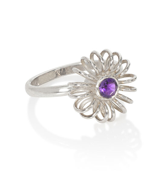 Winter ring silver with amethyst by Danny Ries - product images  of 