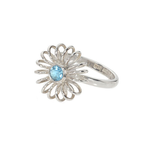 Winter,ring,silver,with,topaz,by,Danny,Ries,Danny Ries, spiral ring silver with topaz