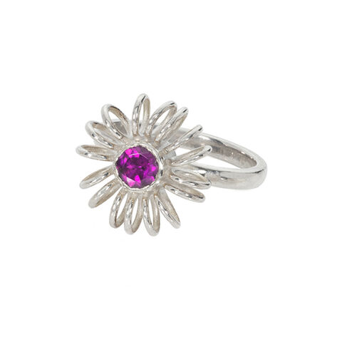 Winter,ring,silver,with,rhodolite,garnet,by,Danny,Ries,Danny Ries, spiral ring silver with rhodolite garnet