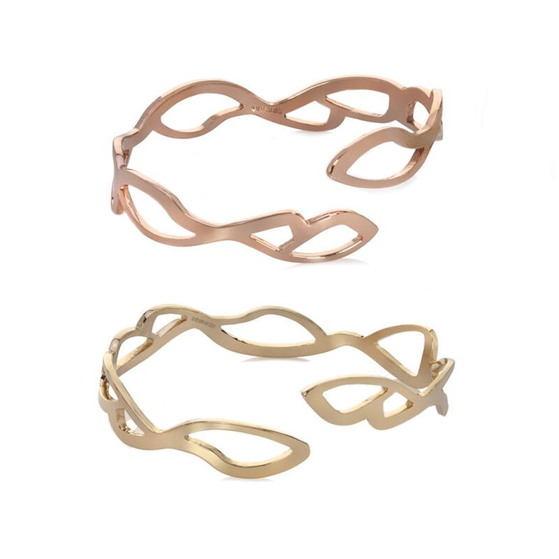 Embroidery cuff slim rose gold plate by Danny Ries - product images  of 