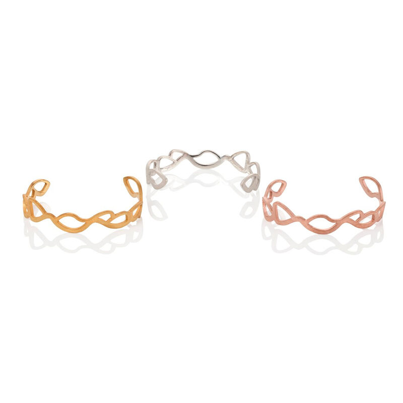 Embroidery cuff slim rose gold plate by Danny Ries - product images  of 