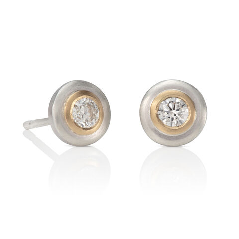 Diamond,studs,by,Naomi,Tracz,diamond studs silver and gold