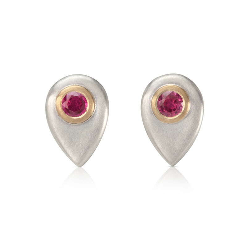 Ruby teardrop studs by Naomi Tracz - product images