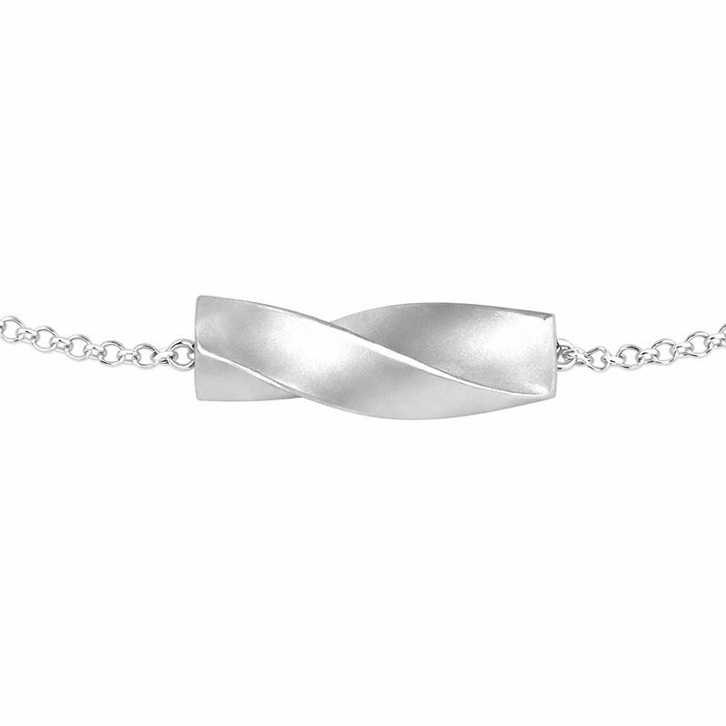 Twisted textured silver necklace by Jana Svabova - product images