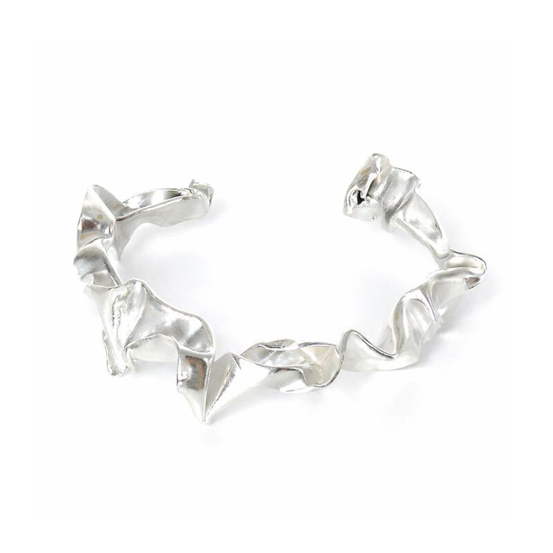 Silver scrunchie bracelet by Jana Svabova - product images