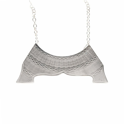 Rosy,necklace,silver,by,tJL,silver geometric pendant necklace, textured surface geometric pendant, recycled clock jewellery