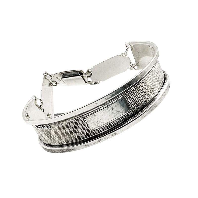 Silver bracelet - Repurposed napkin ring 4 by tJL - product images