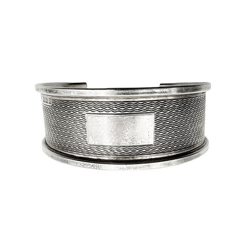 Silver,bracelet,-,Repurposed,napkin,ring,10,by,tJL,silver engraved cuff bracelet, textured surface cuff bracelet, recycled silver napkin ring into bracelet