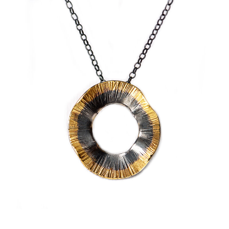 Sunray necklace black & gold small by Shirani Fernando - product images