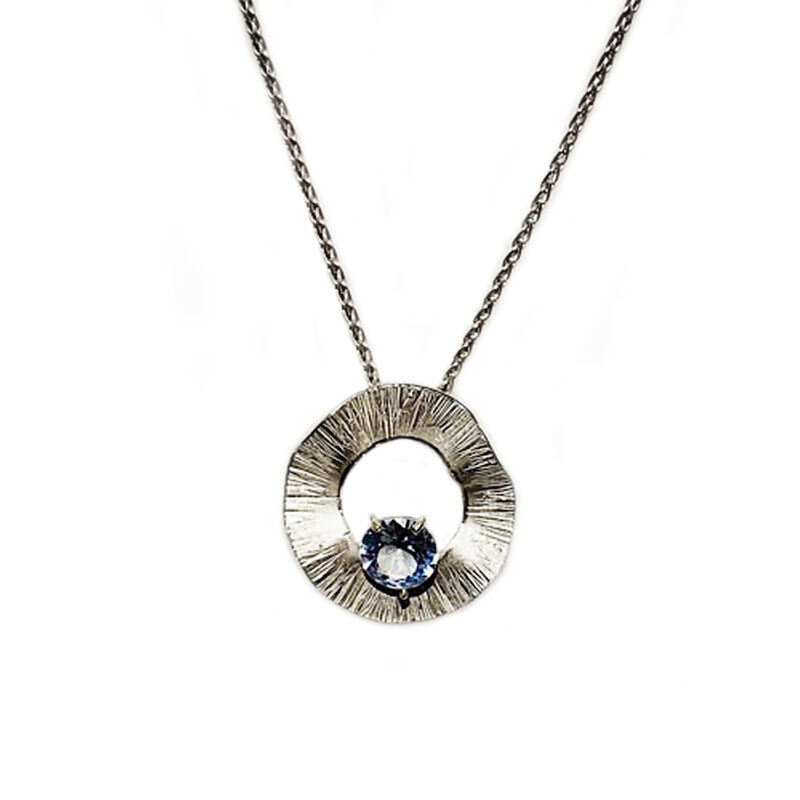 Sunray necklace silver & blue by Shirani Fernando - product images