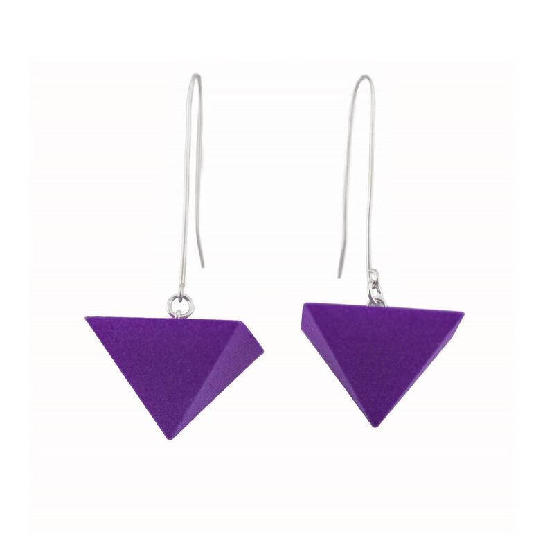 Fluorite drop earrings purple by Carly Hitchens - product images