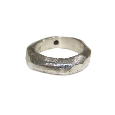 My,Secret,-,Silver,Ring,for,Men,by,Catherine,Marche,men's ring, chunky silver ring, silver band with gemstone, green tourmaline silver ring, wedding ring for men, organic ring, sculptural ring, silver rings for men, jedeco,catherine marche, jeweller in London,statement ring, chunky silver jewellery, made i