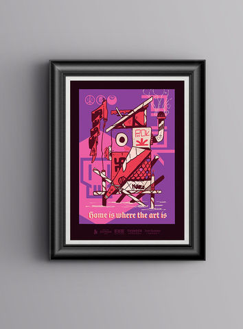 Homez,print, art, graphic art, illustration, space adventure, graffiti art