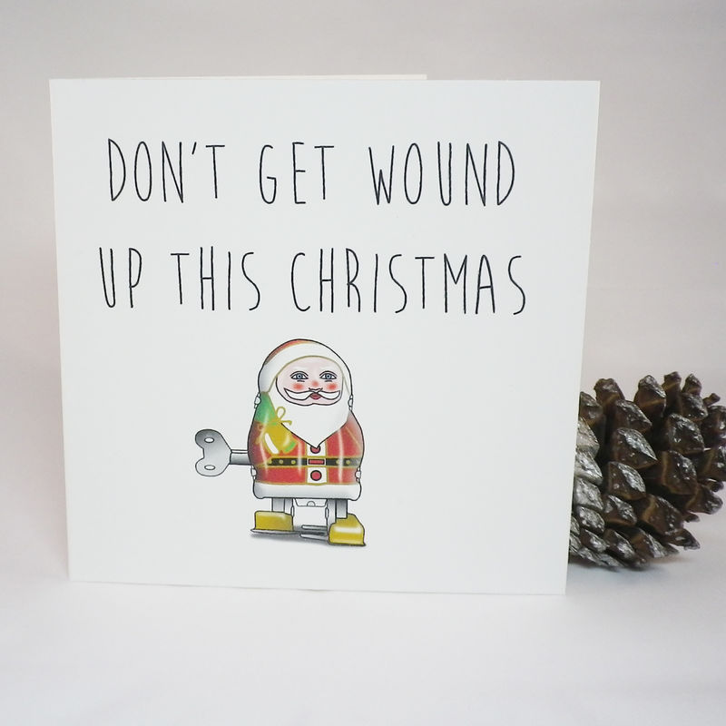 Don't get wound up santa Christmas card - product images  of 