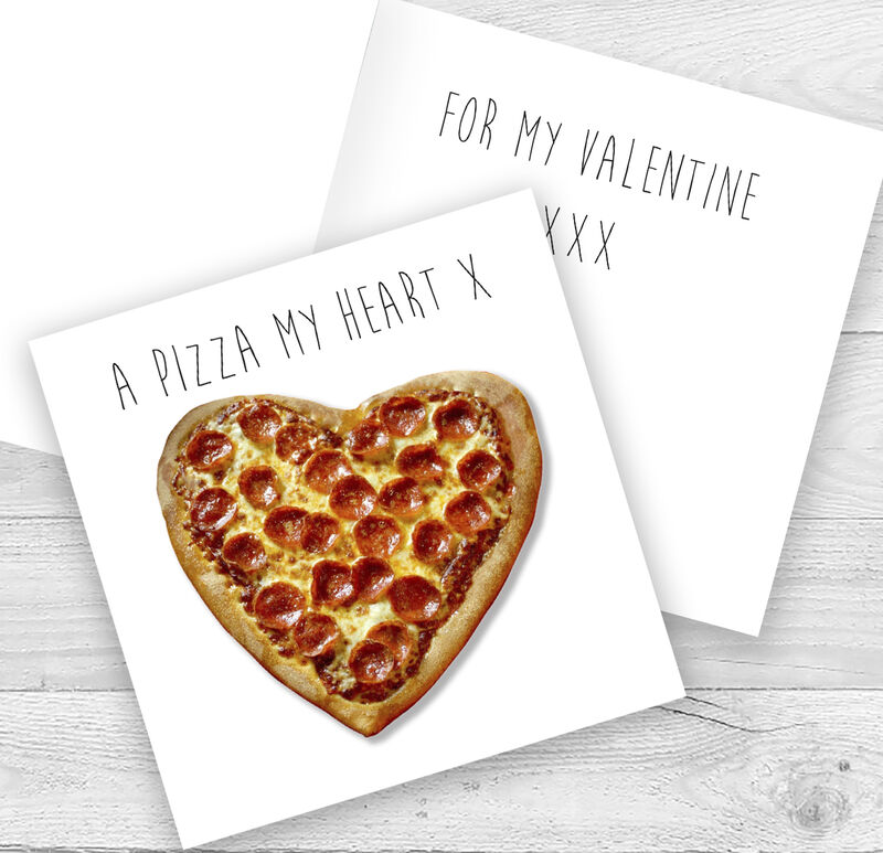 Pizza My Heart Valentine Card - product images