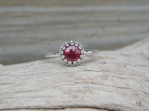 Garnet,Ring,,Simple,Garnet,,Sterling,Silver,Garnet ring, garnet simple ring, simple garnet ring, garnet, elegant garnet ring. handmade garnet ring, deep red garnet ring, red gemstone ring, handmade, bezel set, sterling silver