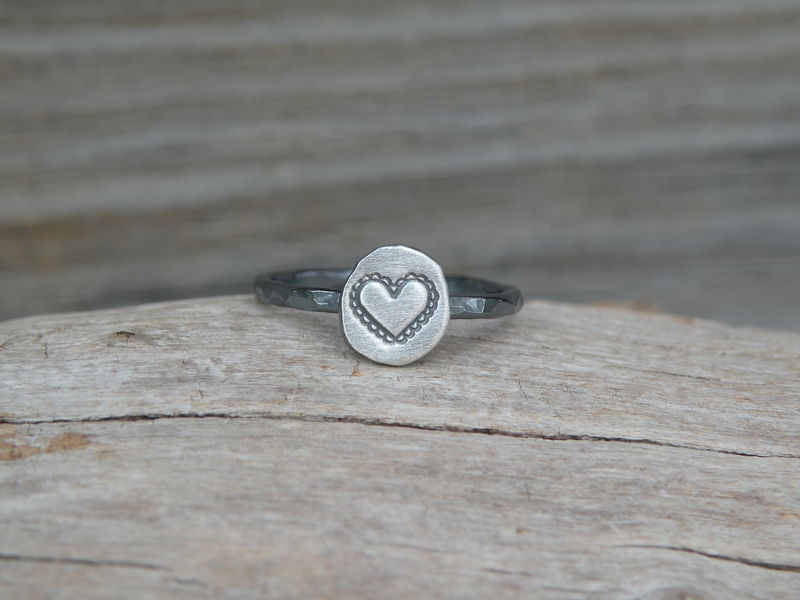 Rustic Heart Stacking Ring - product images  of 