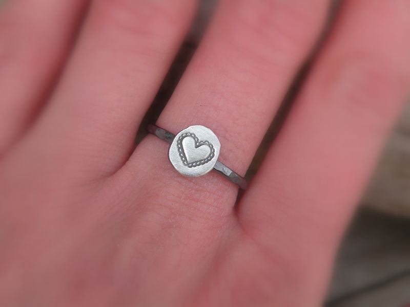 Rustic Heart Stacking Ring - product images  of 