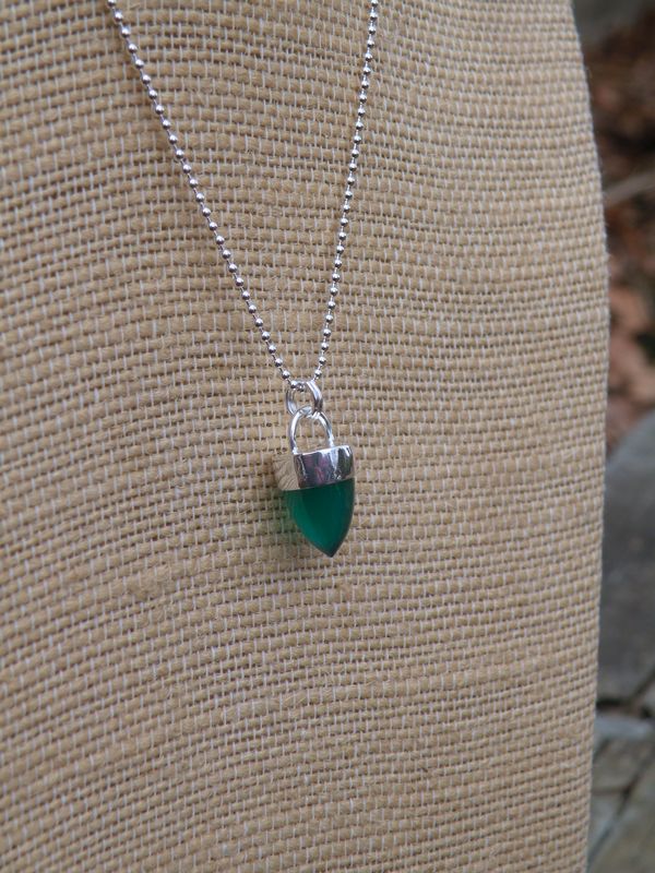 Green Onyx Bullet Necklace - product images  of 